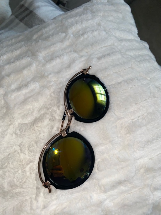 Spitfire A Teen Cat Black Frames with Gold Accents Round Women\'s Sunglasses main image 15
